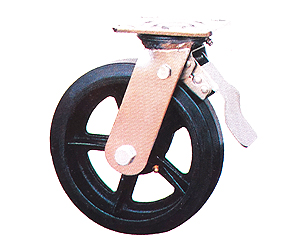 雙剎式普通重型帶制動腳輪